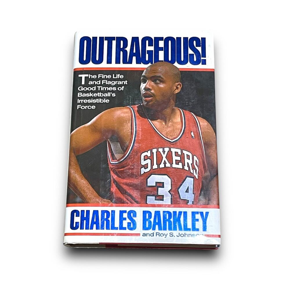 Charles Barkley Autographed "Outrageous!" HC Book 76ers Suns Hand Signed - Picture 2 of 6